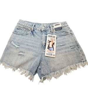 Rewash Super High Rise Vintage Babe Cutoff Denim Cotton Short NEW